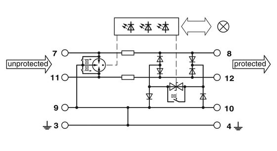PT-IQ-3-HF-12DC-PT オーバージェスプロテクター 定電圧12V DC 4ポール保護装置