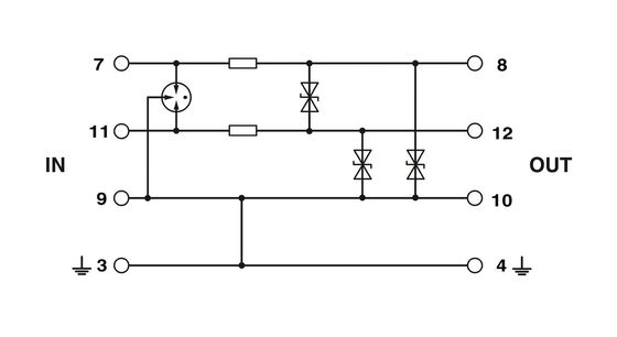 24 V DC 定位電圧 PT 3-24DC-ST 波保護プラグイン 2 極と 2 極数