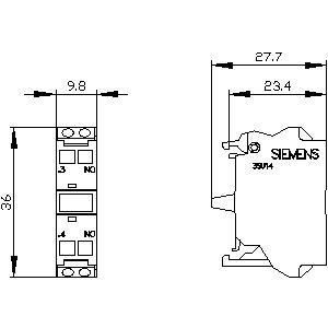 PLC 3SU1400-1AA10-3BA0 SIRIUS ACT コンタクトモジュール フロントマウントと1NOアプリケーション