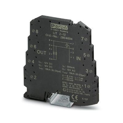 24V DC 定電圧で 2 極電波保護装置 LIT 2-12 を使って保護をアップグレードします