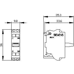 PLC 3SU1400-2AA10-3CA0 SIRIUS ACT コンタクトモジュールのベースマウント 1NC スプリングロードターミナル