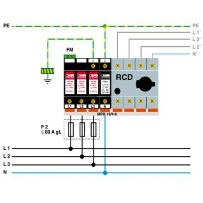 230 V AC 定位 2838199 VAL-MS 230/3 1 FM 4 極の 2 型電圧過剰保護