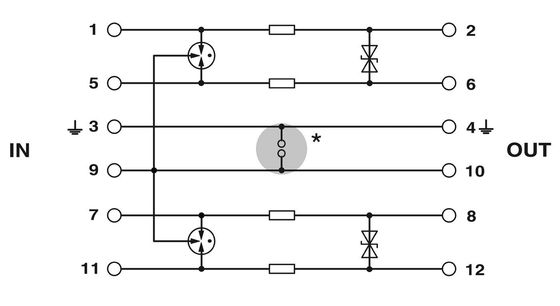 2838228 PT 2X2-24DC-ST 超電圧保護プラグ 2 ポール 24 V AC に指定 ポール数
