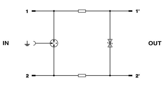 2838500 CTM 1X2- 24DC電波保護プラグ 24V DC定位電圧と1ポール