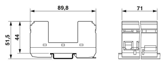 VAL-MS/3 1-BE 2型 超電圧保護基座 1 極,定電圧 2838885