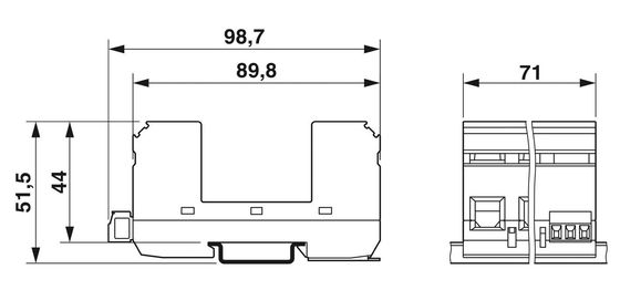 2838898 VAL-MS/3 1-BE/FM 2 型 超電圧保護基座 1 極と定電圧