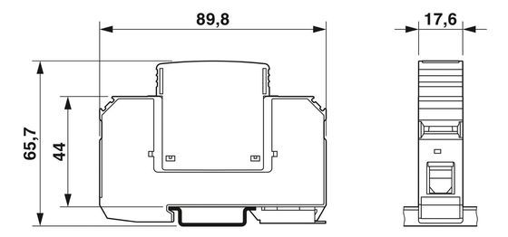VAL-MS 230 2 型 超電圧保護 2 極と 230 V AC 耐久性保護