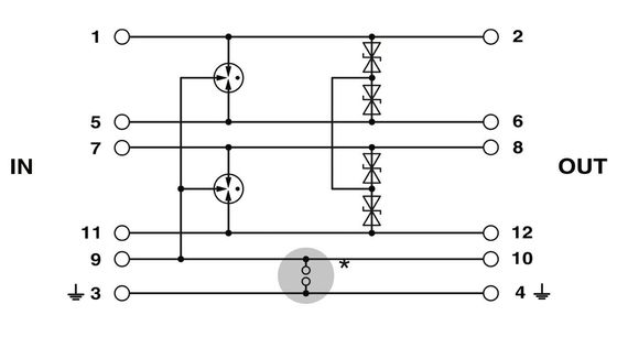 5V DC 定数PT 4-5DC-ST 超電圧保護プラグ 4極設計