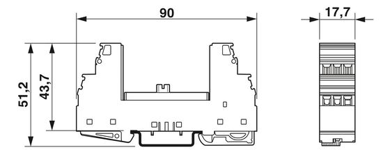 1 ポール 2839282 PT PT-BE/FM 定電圧のタイプ3 オーバージュ・プロテクターベース