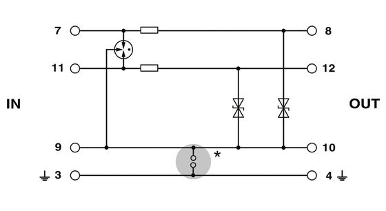 5DC-ST 超電圧保護プラグ 2856061 PT 2X1- 定電圧 5 V DC ポール数 4