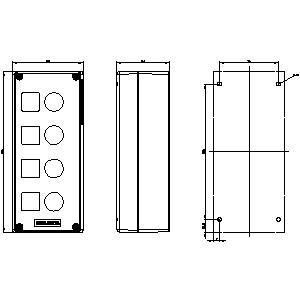 4 コマンドポイント SIRIUS ACT 表面PLC用の箱 3SU1804-0AA00-0AB1 プラスチック