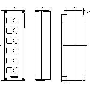 PLC 3SU1806-0AA00-0AB1 プラスチック 6 コマンドポイント SIRIUS ACT 表面用の囲み