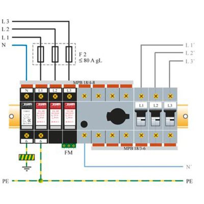 VAL-MS 320/3 1/FM-UD 2型電波保護具 4ポール,320V AC定電圧