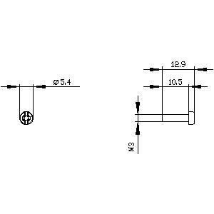 PLC 3SU1950-0KK80-0AA0 SIRIUS ACT グラウンドサポートのための光り輝く金属のグラウンドボルト