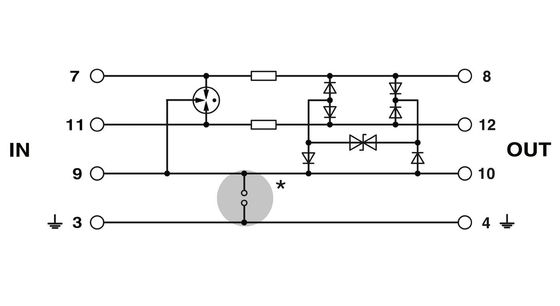 PT 3-HF-12DC-ST 超電圧保護プラグ 12 V DC 定電圧 2 ポール 防雷