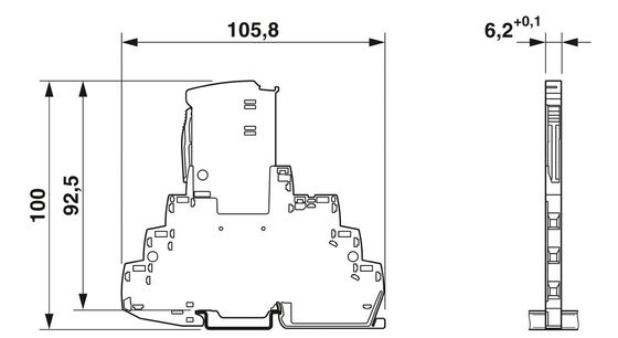 12 V DC 定電圧 2906744 TTC-6P-3-HF-M-12DC-UT-I 2 極の電圧保護装置