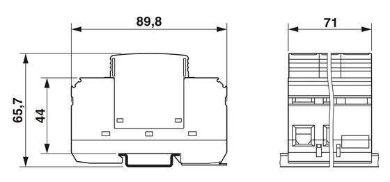 230V AC 4ポールタイプ2 フォニックス・コンタクト内の電圧過剰保護 VAL-MS 230IT/3 1-FM