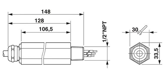 2882569 S-PT-1X2-24DC-1/2" フェニックス接触電波保護 3極 24V DC