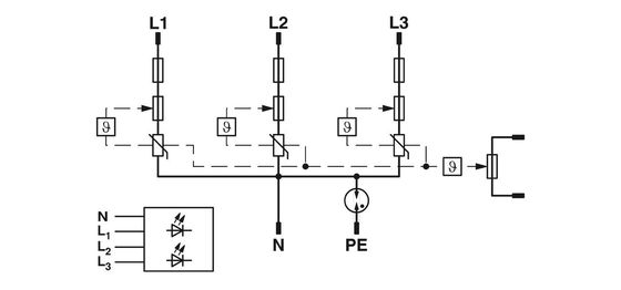 PLT-SEC-T3-3S-230-P タイプ3 超電圧保護プラグ 定電圧230V 4ポール