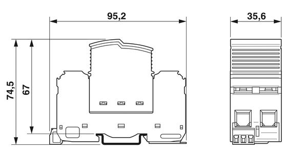 FLT-SEC-P-T1-1C-350/25-FM タイプ 1 2 定電圧と350/25-FMの電圧過剰保護装置