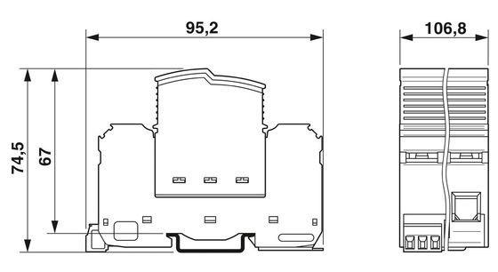 FLT-SEC-T1 T2-3C-350/25-FM タイプ 1 2 組み合わせた電圧保護装置 3 極 定電圧 350V