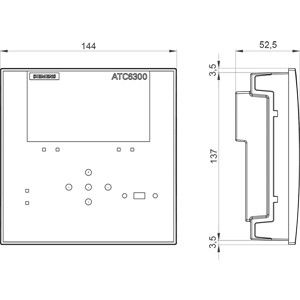 ATC 6300 LCD PLC 3KC9000-8TL40 精密制御のための転送制御装置 144x144 mm