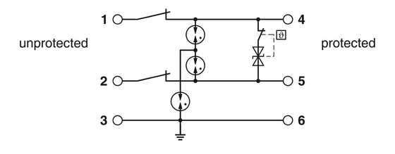 TTC-6P-2-HC-M-24DC-PT-I 2ポールと24V DCのノーマル電圧の電圧保護装置