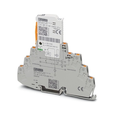 2ポール TTC-6P-3-HF-F-M-24DC-PT-I 24V DC 超電圧保護装置の超電圧保護装置