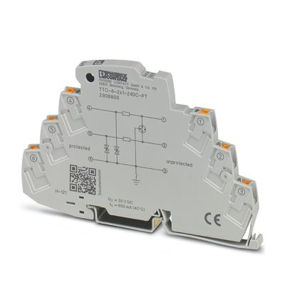 24V DC TTC-6-2X1-PT 超電圧保護具 2ポールで産業機器を保護する