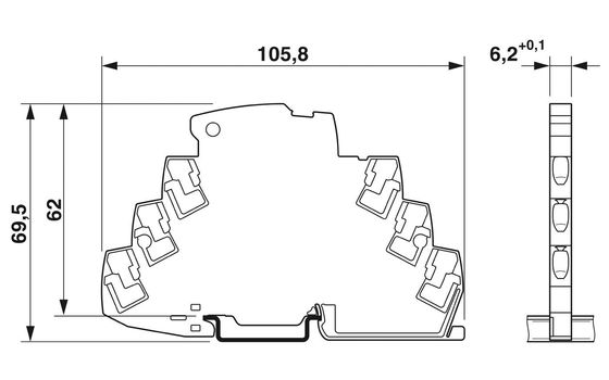 24V DC TTC-6-2X1-PT 超電圧保護具 2ポールで産業機器を保護する