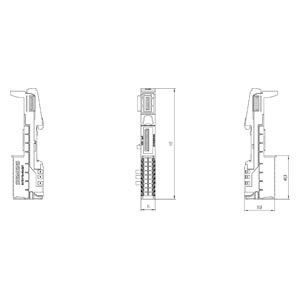 シメンス 6ES7193-6BP00-0DA1 ET 200SP ベースユニット BU15-P16 A0 2D/T 工業用