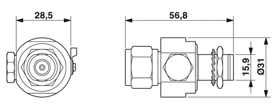 2 ポール CN-UB-280DC-3-SB 産業用フェニックス接触電波保護具