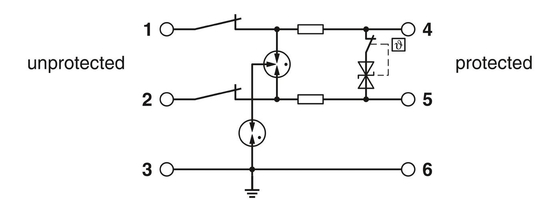 フォニックス接触電波保護器 TTC-6-1X2-M-EX-24DC-UT-I 2極用 24V DC