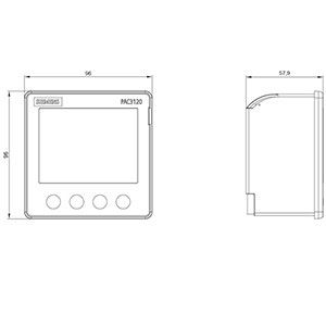 パネルメーター用の標準表示型電源モニタリング装置 7KM3120-1BA01-1EA0