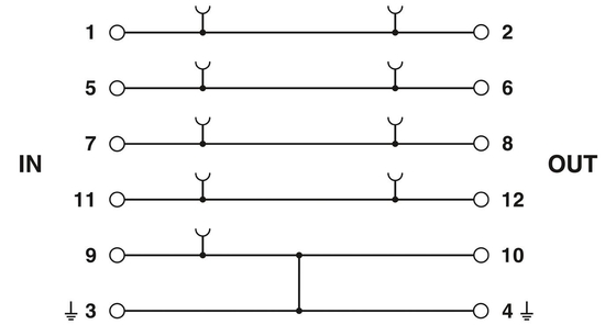 1 極 PT 4-EX I -BE 電気システム用フェニックス接触電波保護基