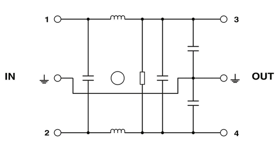 240V AC L-N 50Hz 60Hz フェニックスコンタクト用の名目中心周波数EMCフィルター NEF 1-3