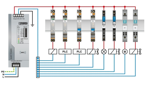 フェニックスコンタクトTM1 6A F1 P 熱磁気装置 断路器 50V DC 5ポール
