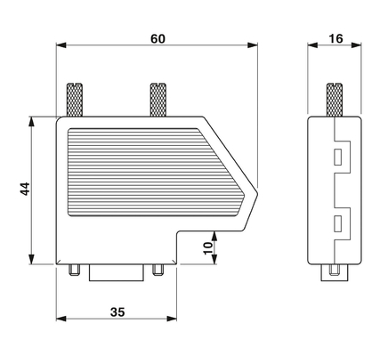 フェニックス・コンタクト 2799490 SUBCON-PLUS F2 D-SUB バスコネクタとシームレスな接続