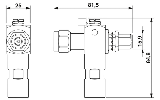 CN-LAMBDA/4-2.25-SB フェニックス接触電波保護具 3極,定電圧