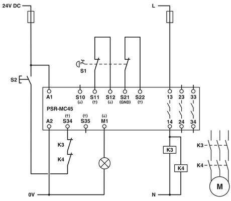 保護機能 PSR-MC45-3NO-1DO-24DC-SP 産業用コップリングリレー
