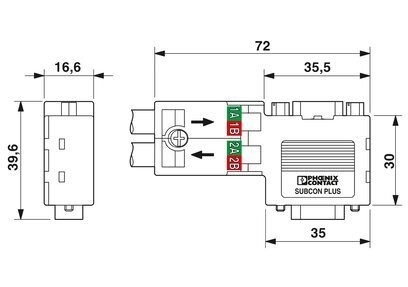 2313685 フェニックス・コンタクト 産業用スペアパーツ インターフェース変換機 SUBCON-PLUS-PROFIB/90/PG/IDC