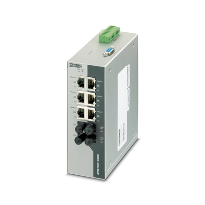 保護レベル IP20 フェニックスコンタクト 産業用イーサネットスイッチ FL SWITCH 3006T-2FX ST