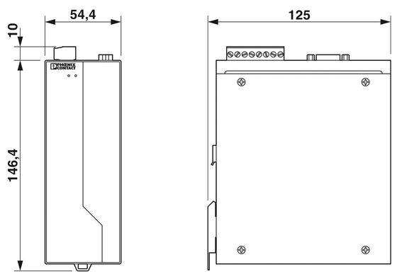 保護レベル IP20 フェニックスコンタクト 産業用イーサネットスイッチ FL SWITCH 3006T-2FX ST