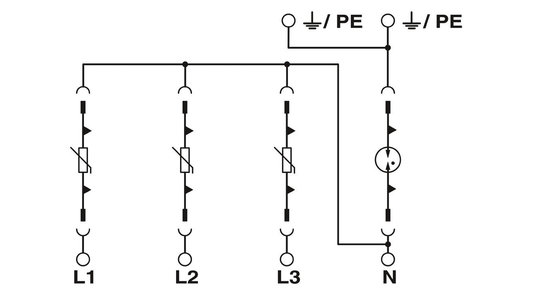 230V AC 4極電圧保護器 VAL-MS 230IT/3 1-FM インダストリアル