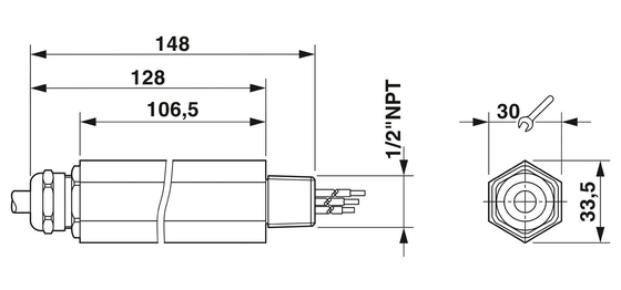 24 V DC 定位電圧 超電圧保護具 1/2 インチ フェニックス コンタクト S-PT-1X2-24DC-1/2