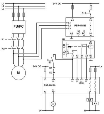 保護用PSR-MM25-1NO-2DO-24DC-SP 安全リレー フェニックス接触電圧保護