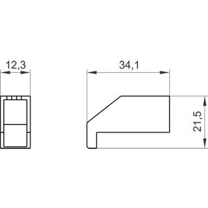 PLC 3LD9201-2A端末カバー 3LD20端末のための耐久性のある1極保護