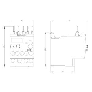理論電圧リレー シメンス 3RU6116-0GB0 過負荷リレーの 85.00 x 100.00 x 50.00MM