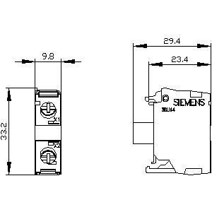 前部設置 シエメンス 3SU1401-1BH40-1AA0 シリウス ACT LED モジュール