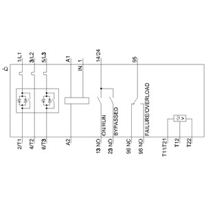 シメンス 3RW4047-1TB04 55kw 3RW40 バイパスとサーミストルモーター保護のソフトスターター S3サイズ